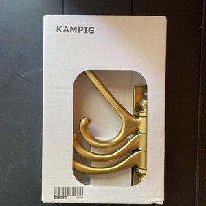 IKEA kampig brass hooks
